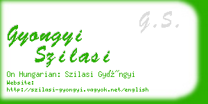 gyongyi szilasi business card